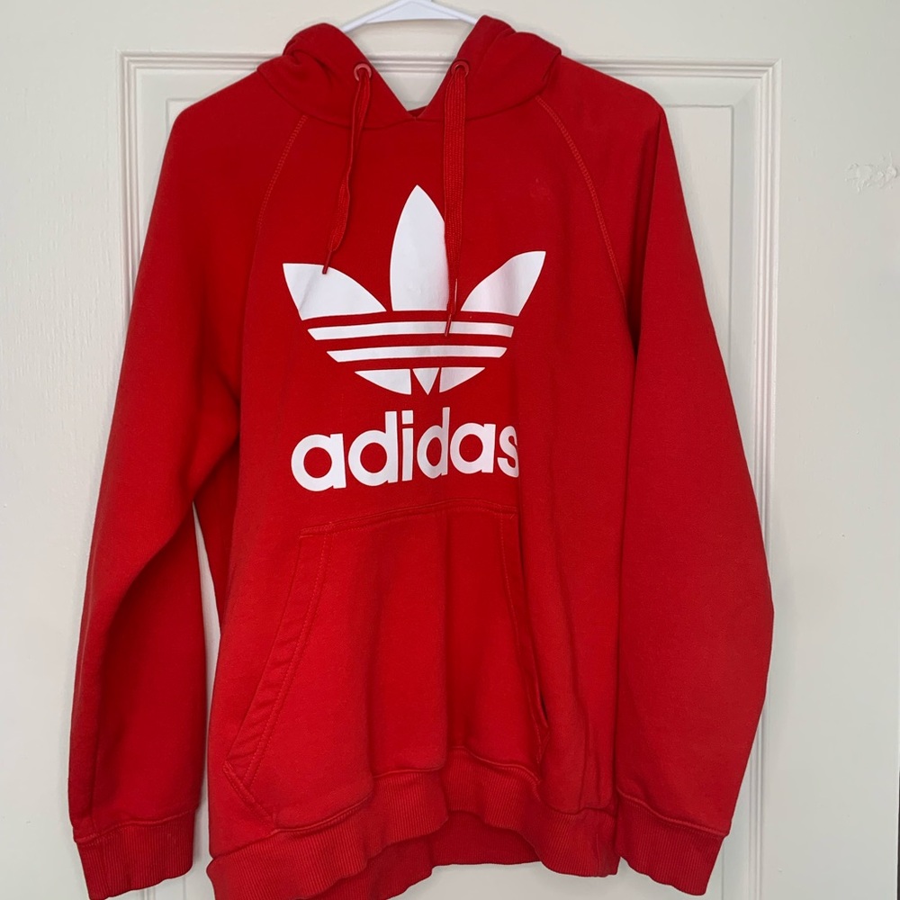 Red Adidas Sweatshirt Size L
